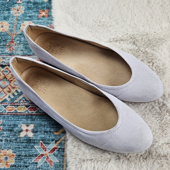 Naturalizer Womens Vivienne Ballet Shoes Flat Almond Toe Light Lavender Lilac 9M